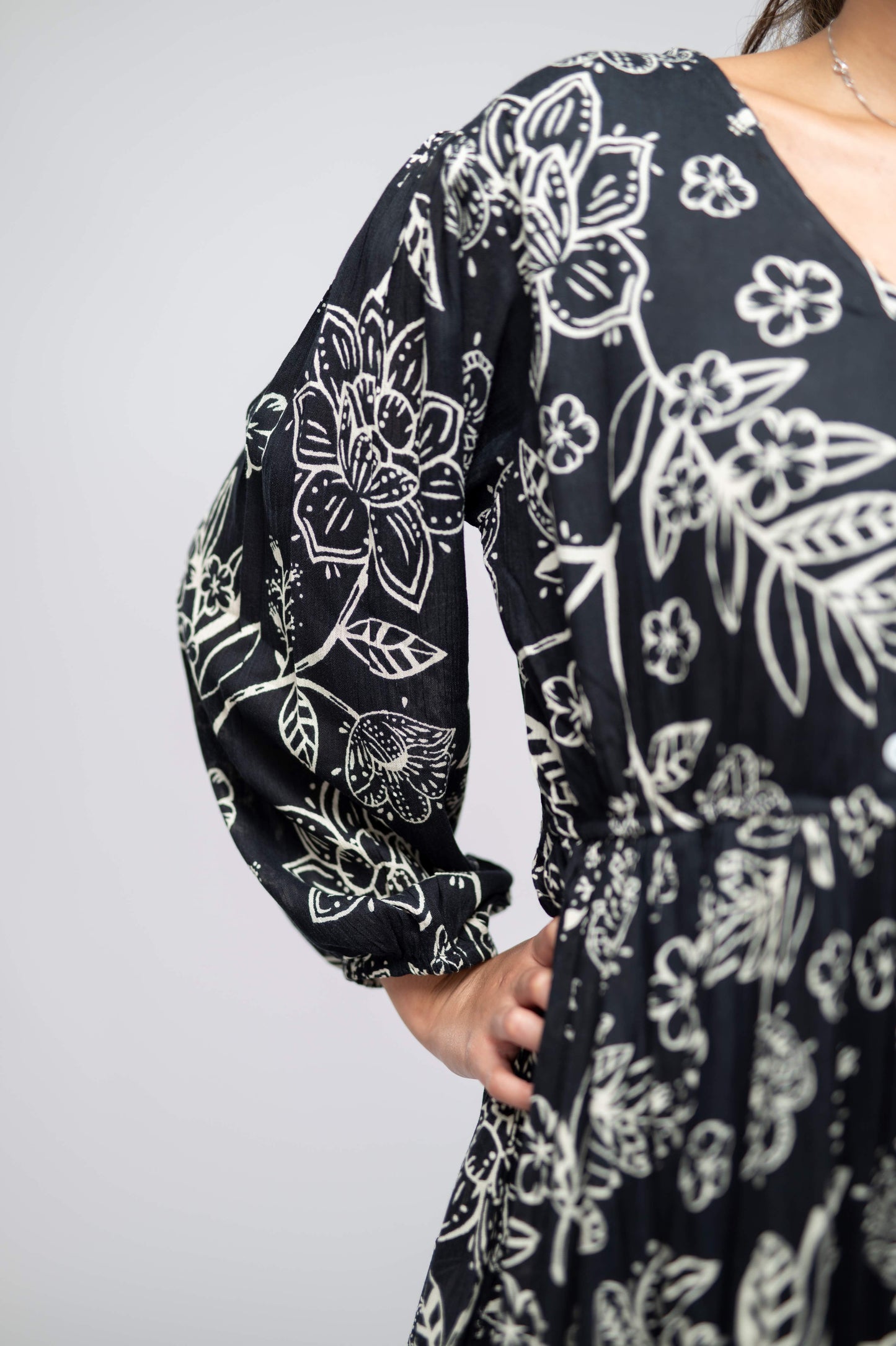 SB Floral Printed Fit & Flare Midi Dress