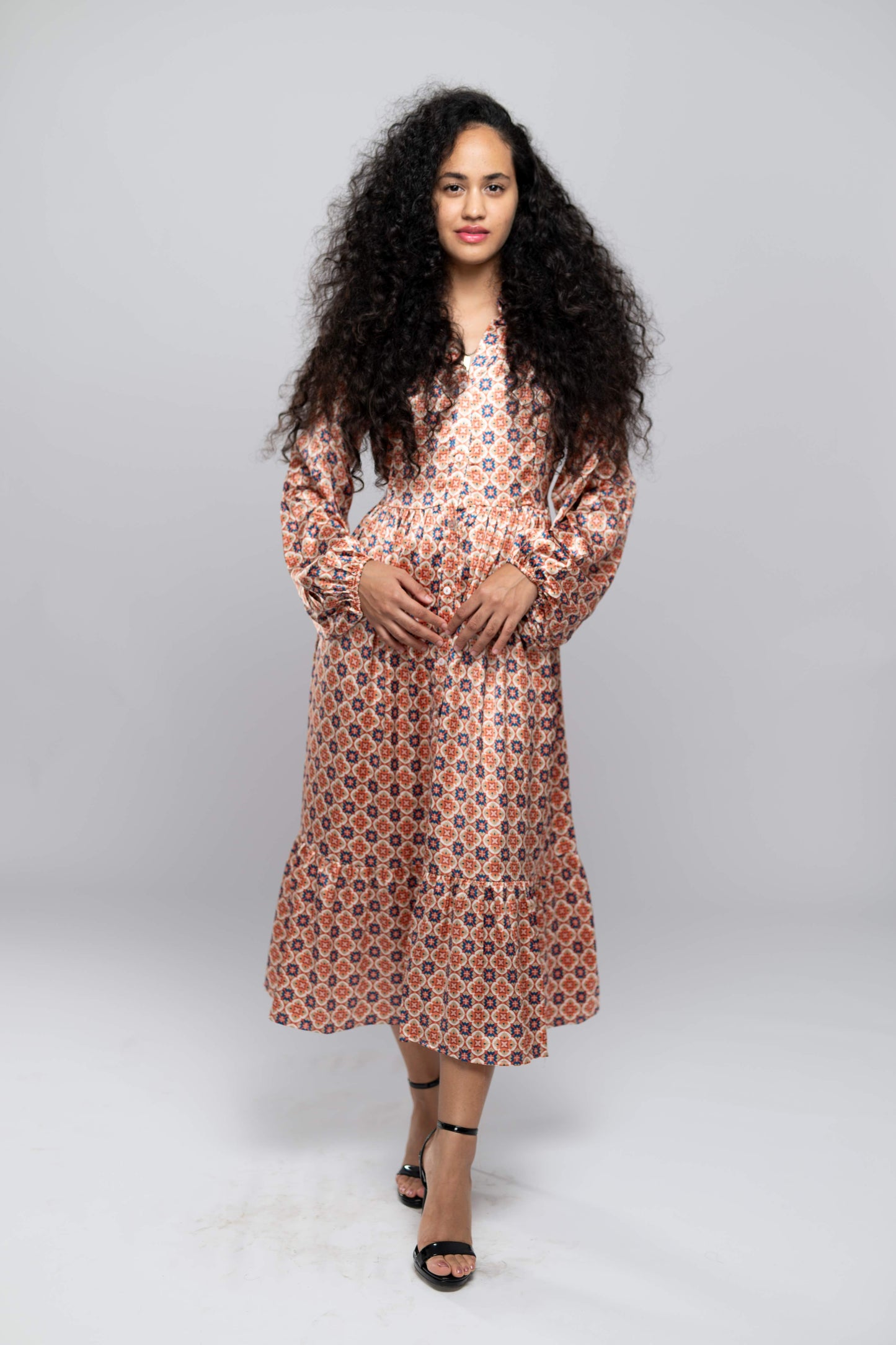 Signature Collection- Floral Print Midi Dress