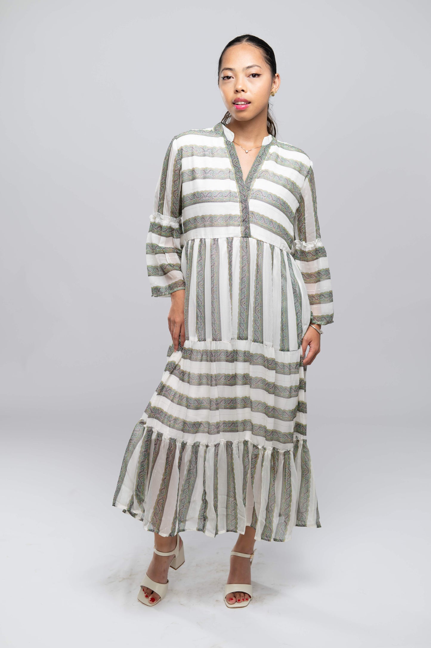 Signature Collection-Printed Fit & Flare Midi Kurta