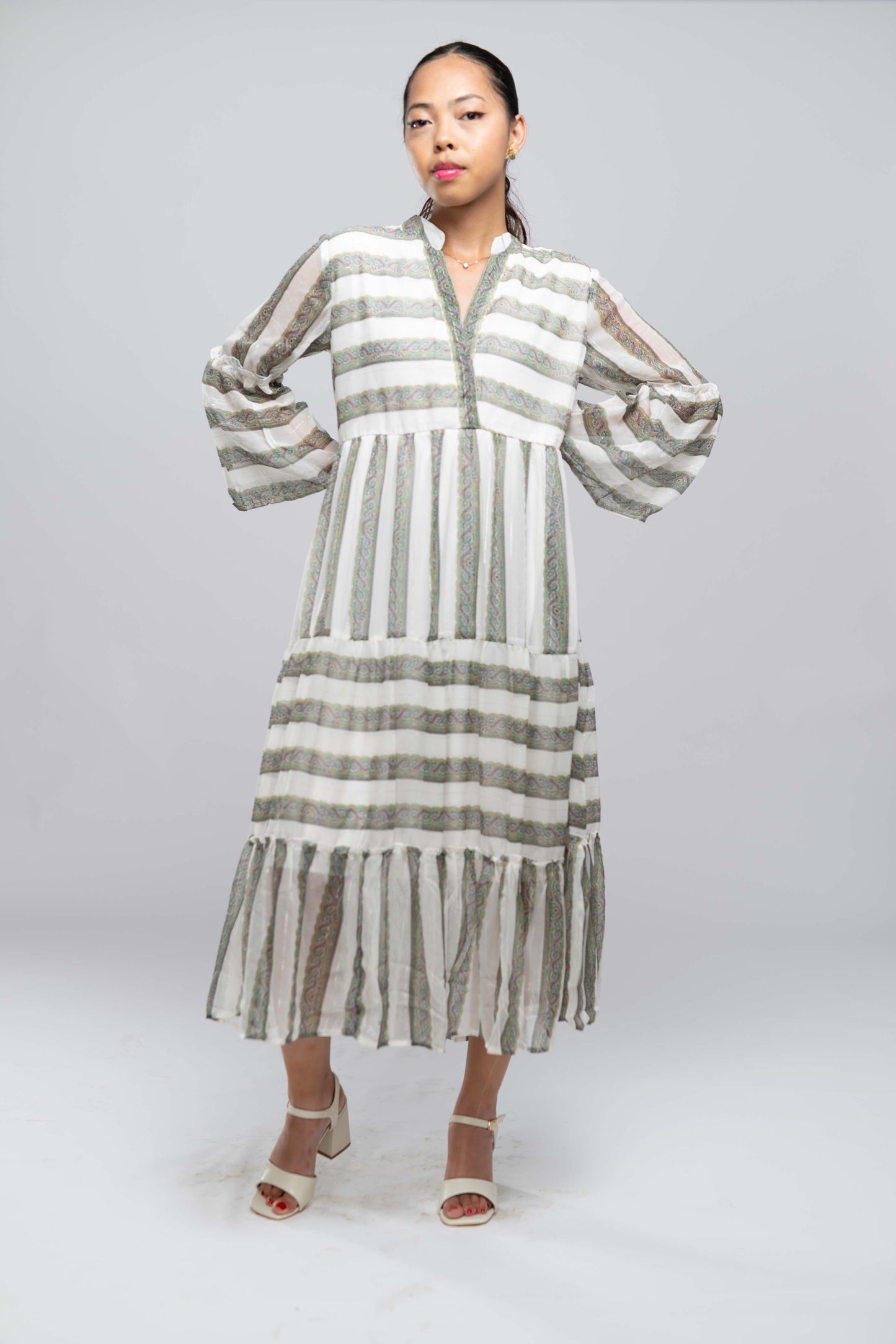 Signature Collection-Printed Fit & Flare Midi Kurta