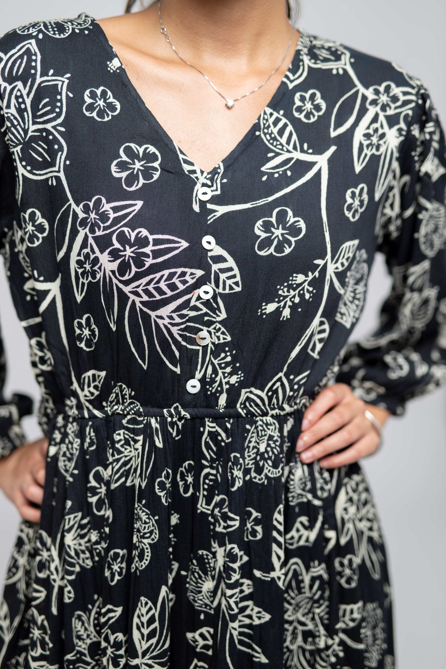 SB Floral Printed Fit & Flare Midi Dress