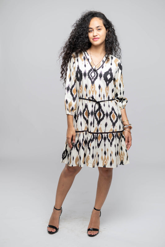 SB Floral Printed A-Line Dress