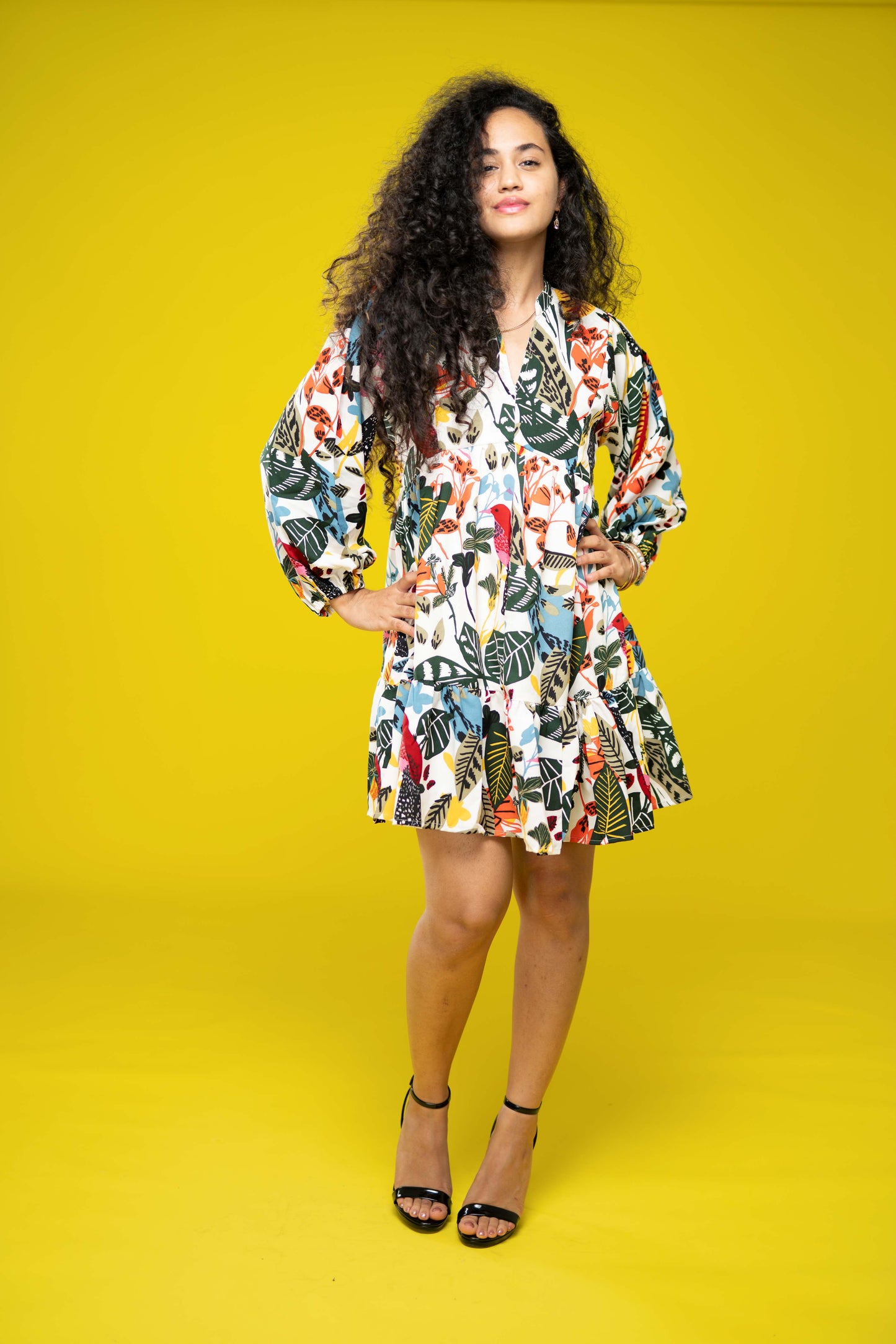 Signature Collection- Floral Printed A-Line Dress