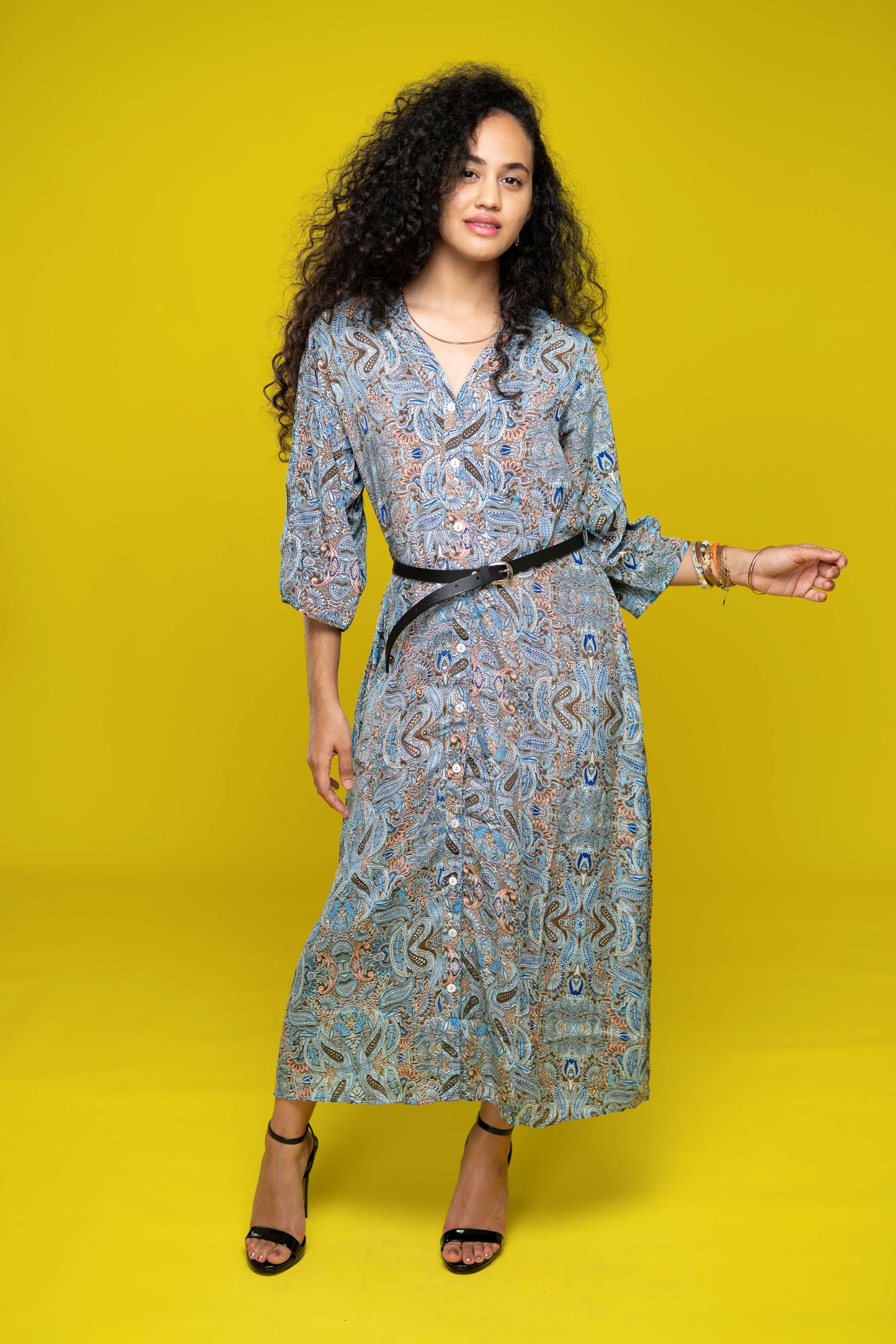 SB A-Line Maxi Dress With Belt