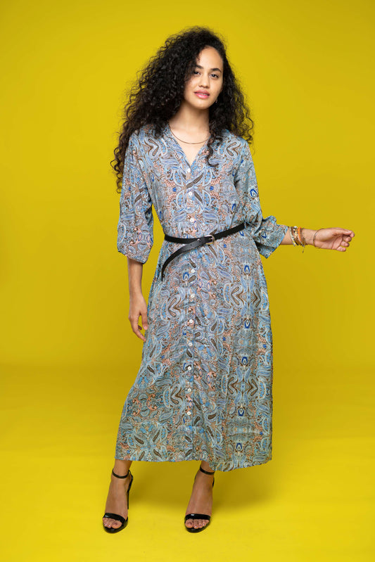 SB A-Line Maxi Dress With Belt