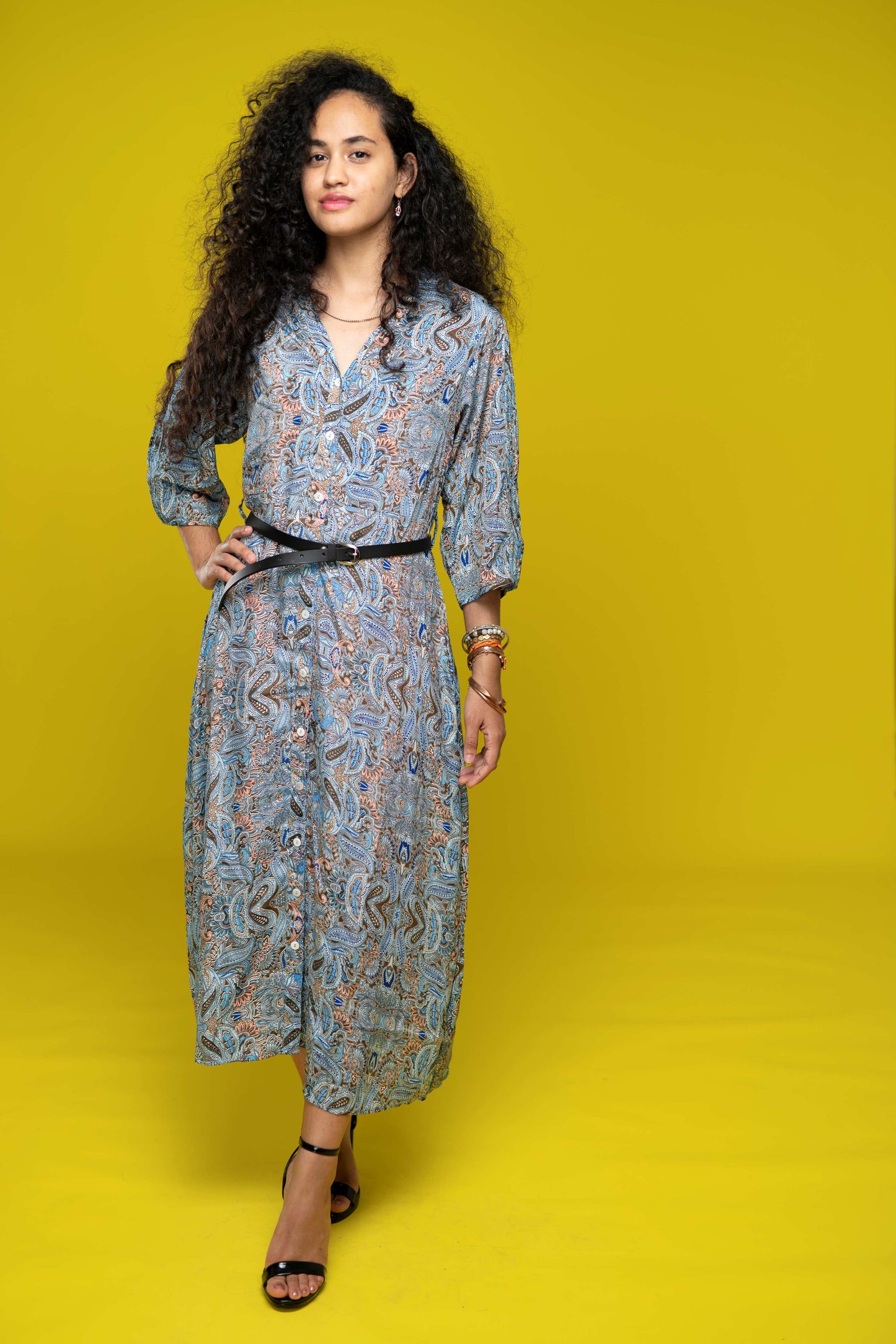 SB A-Line Maxi Dress With Belt