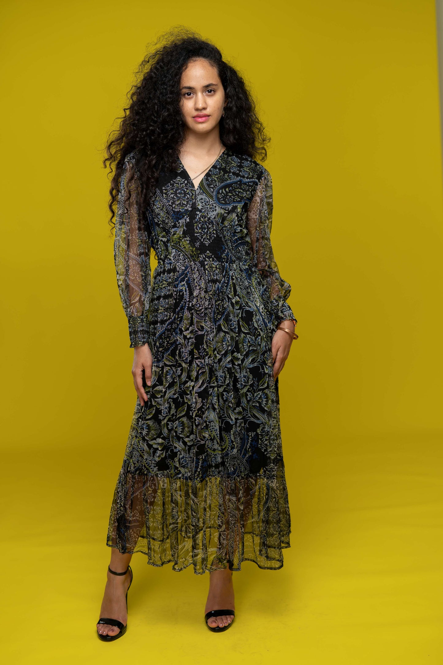 SB Women Print Maxi Midi Dress