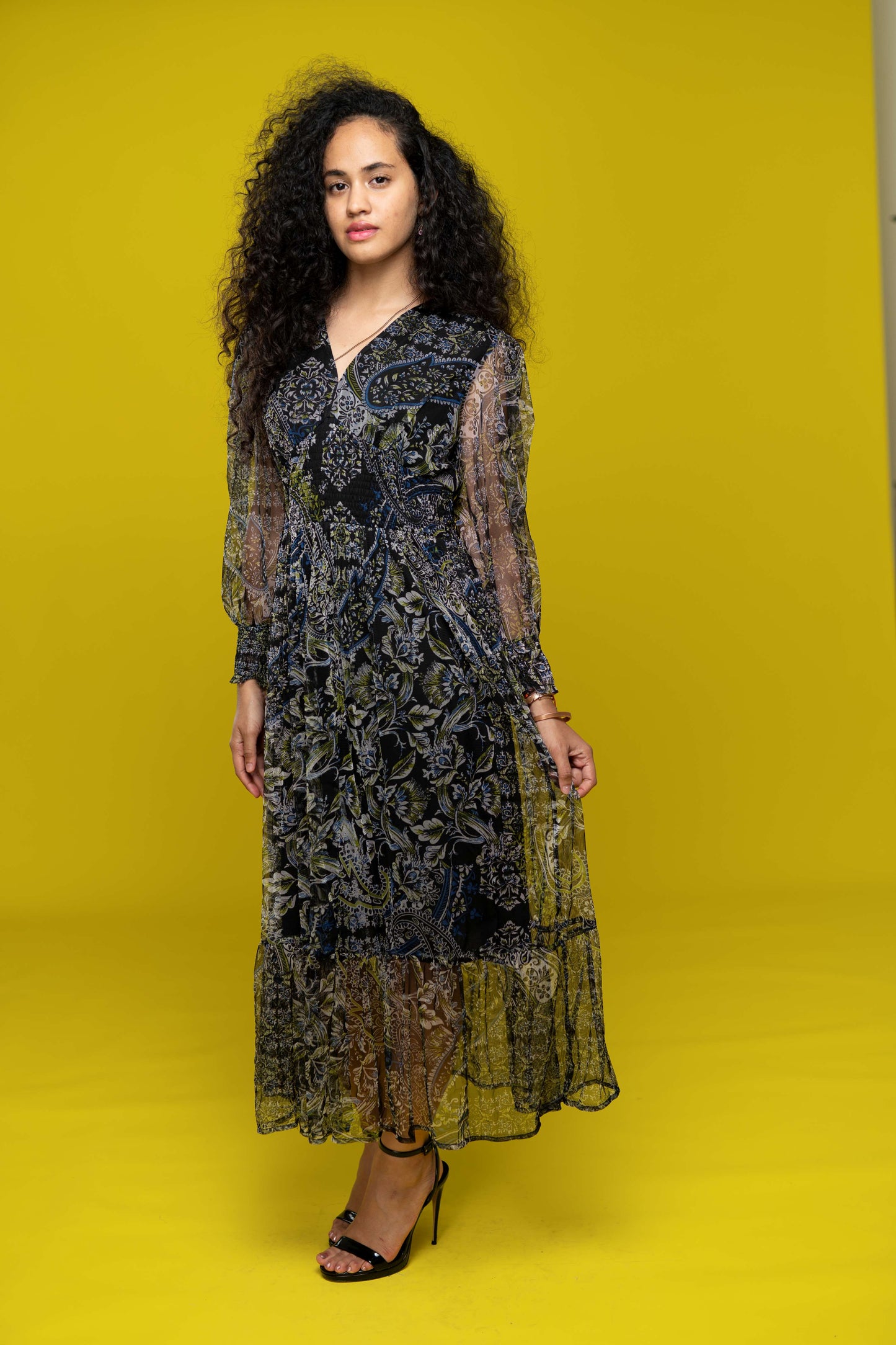 SB Women Print Maxi Midi Dress