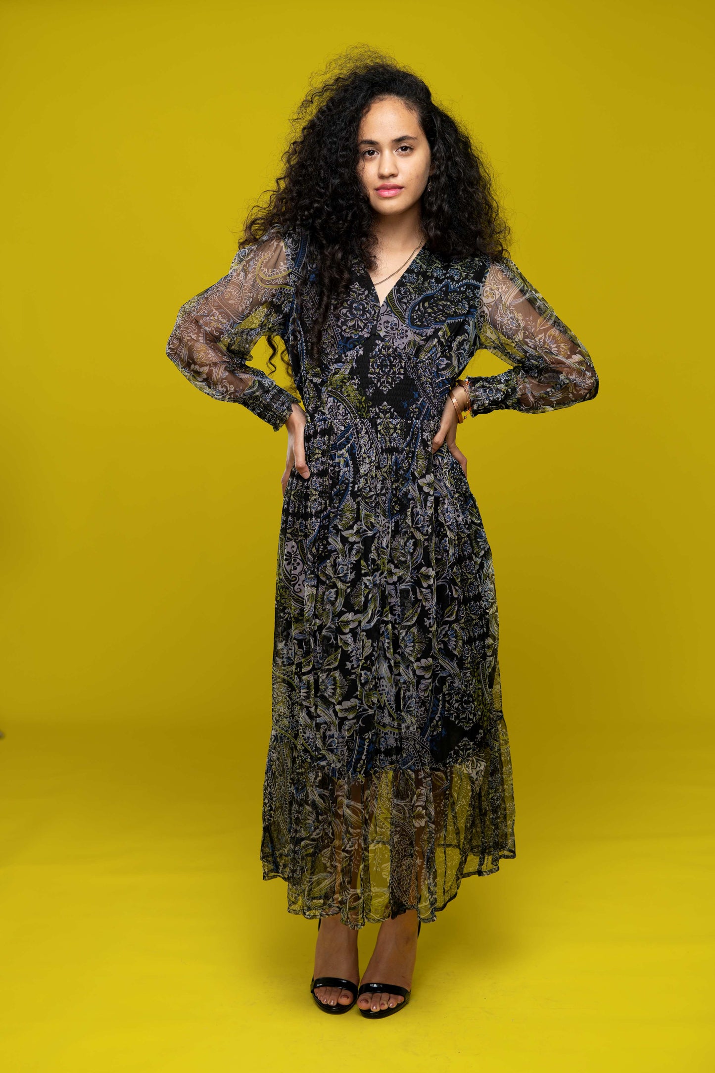 SB Women Print Maxi Midi Dress