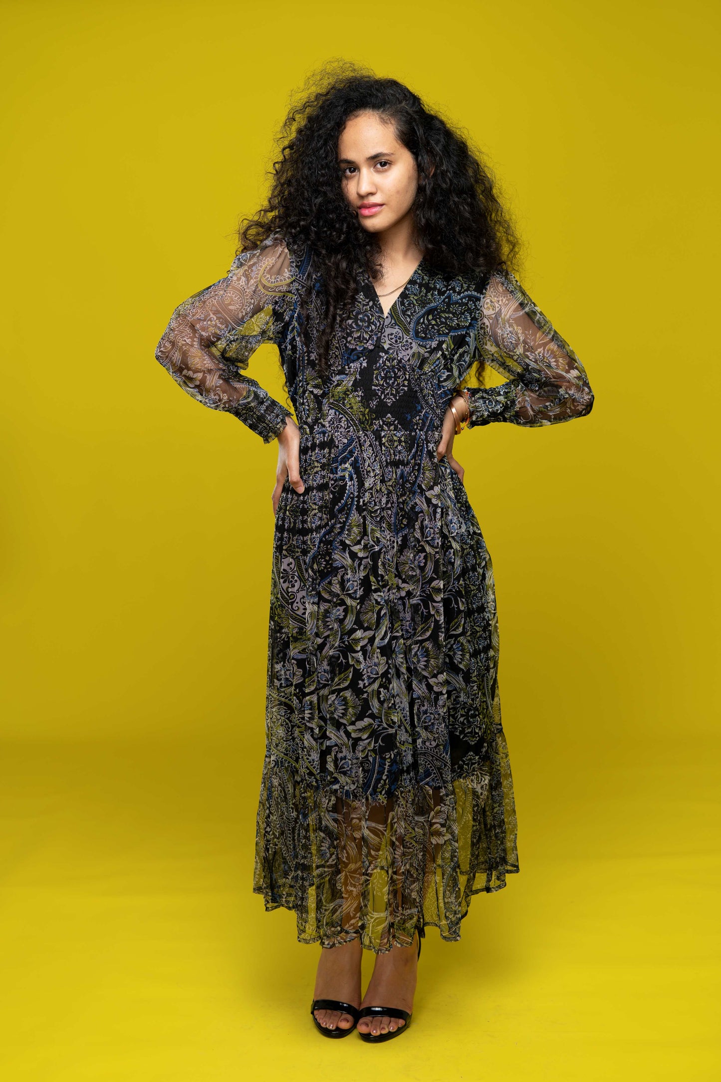 SB Women Print Maxi Midi Dress