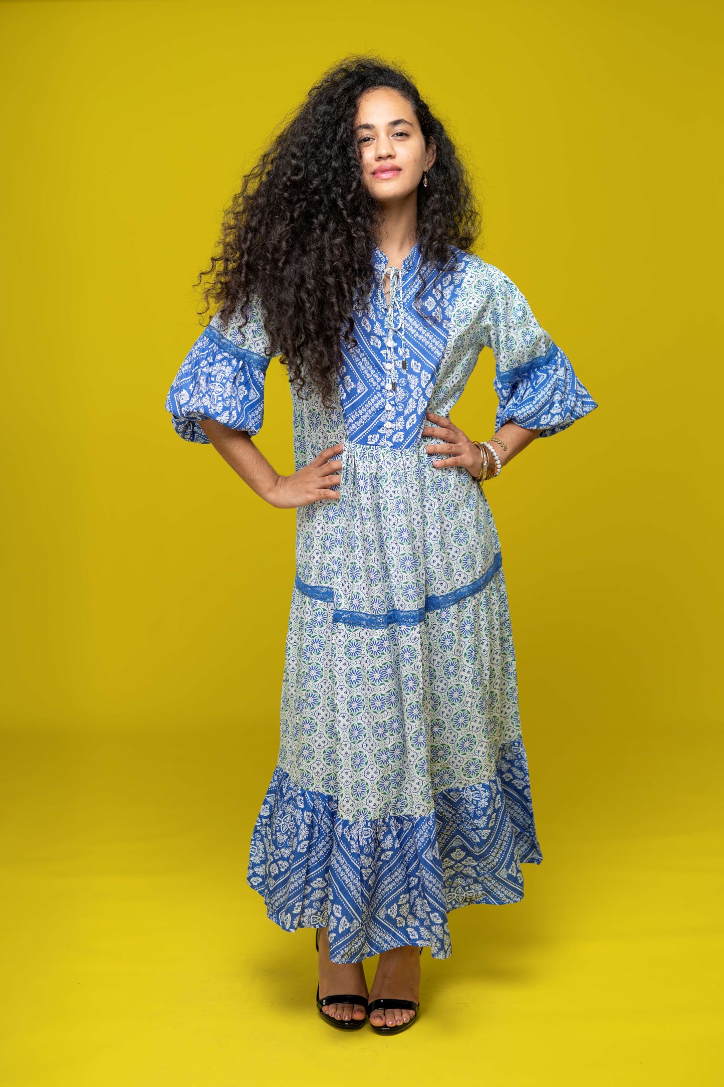 SB Floral Print Maxi Kurta Dress