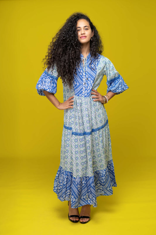 SB Floral Print Maxi Kurta Dress