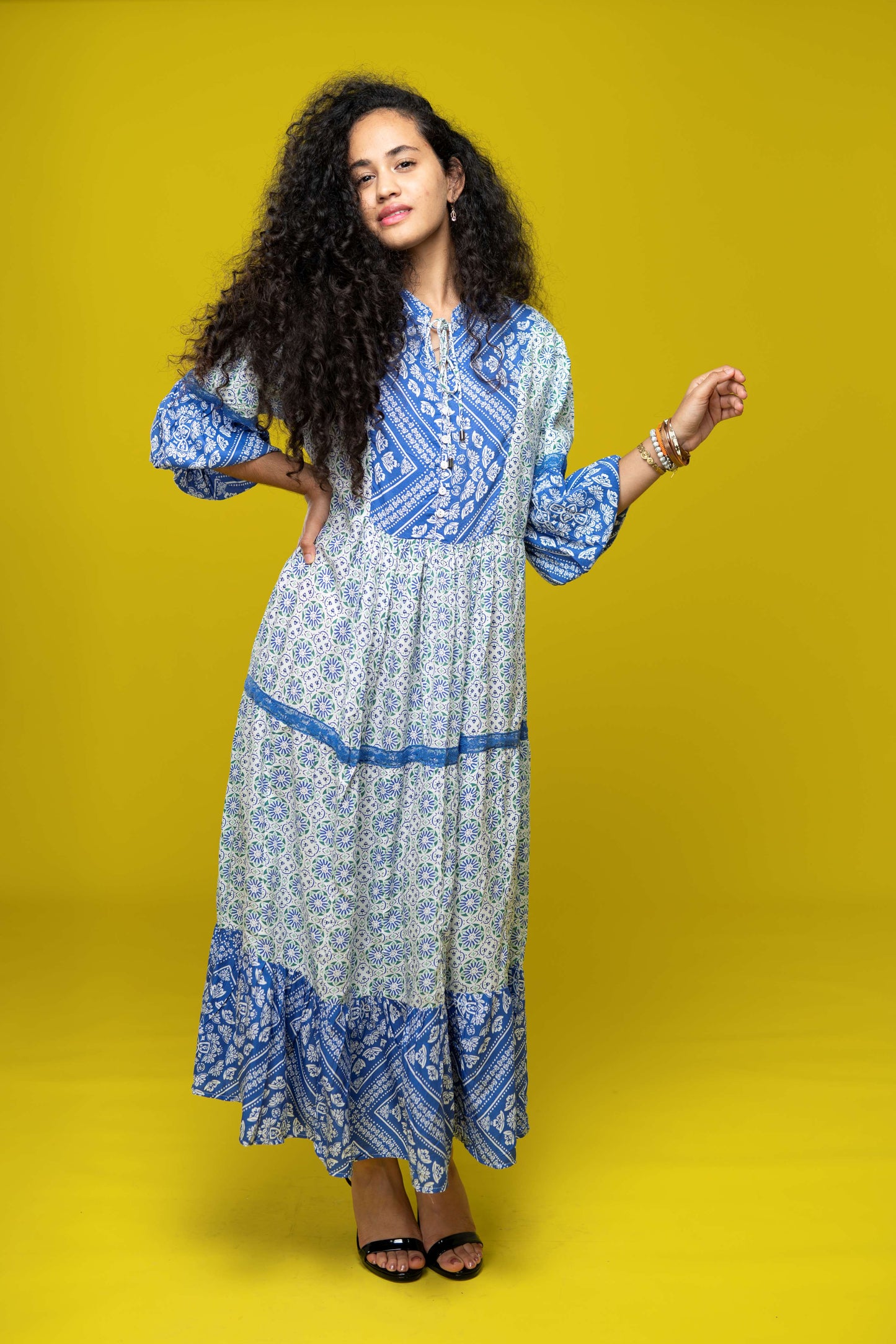 SB Floral Print Maxi Kurta Dress