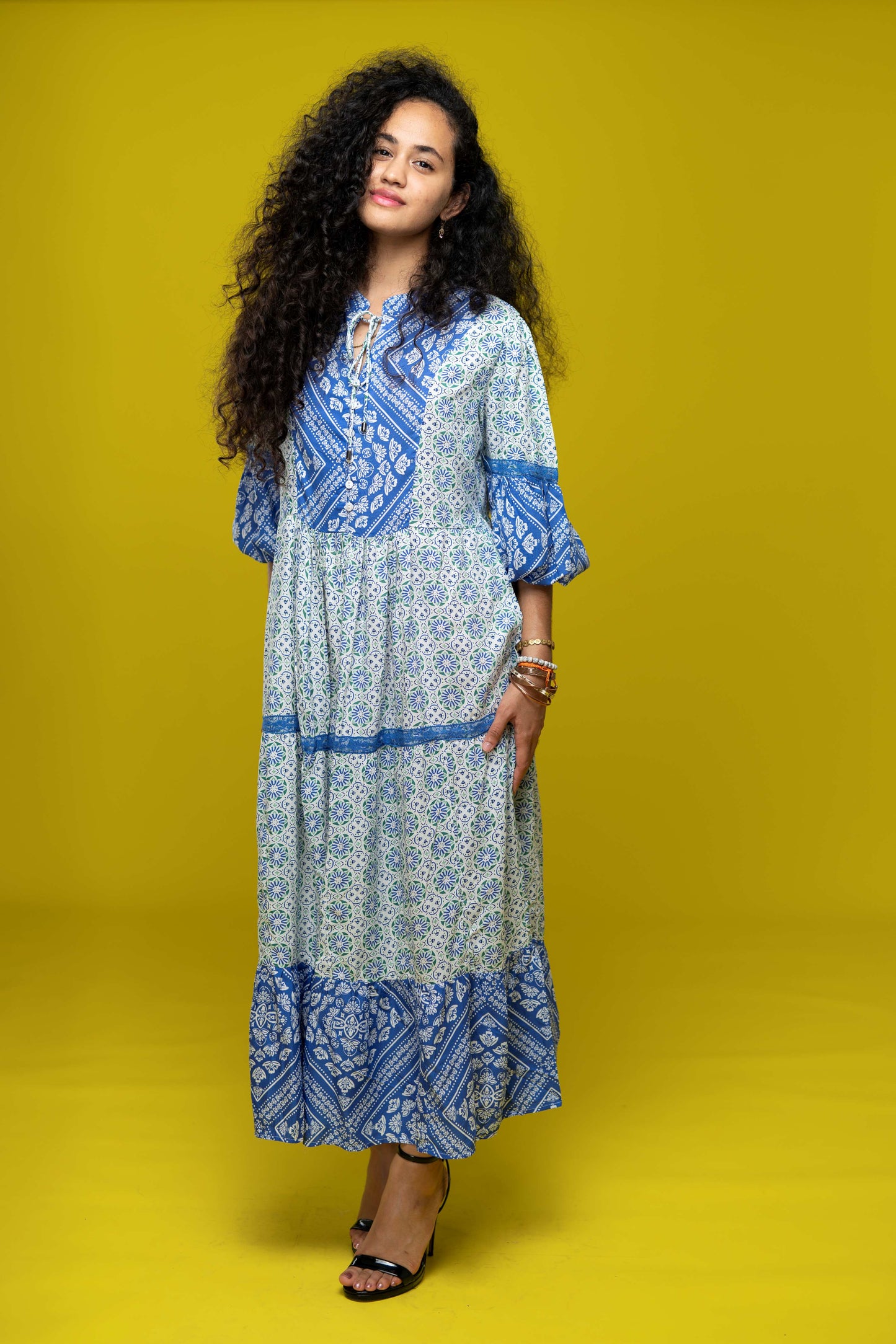 SB Floral Print Maxi Kurta Dress