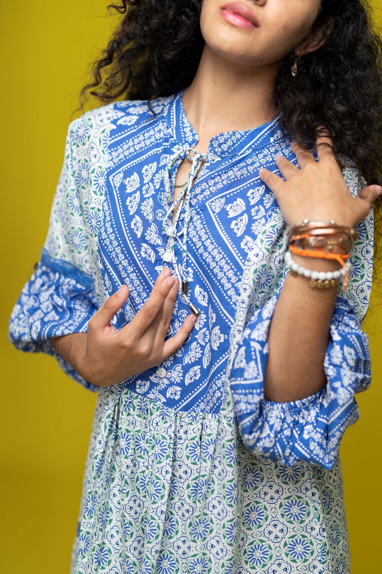 SB Floral Print Maxi Kurta Dress