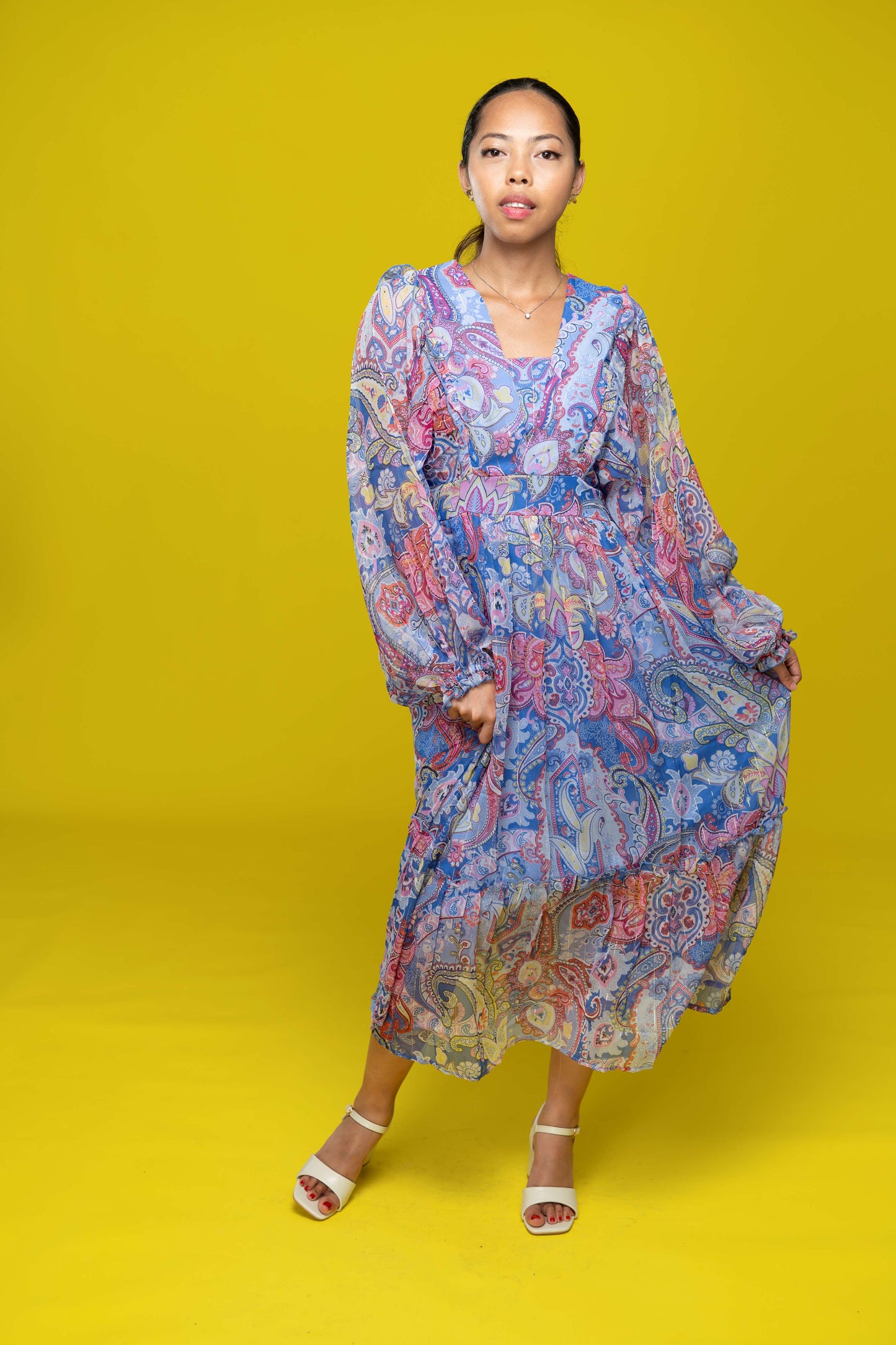 SB Floral Print Maxi Midi Dress