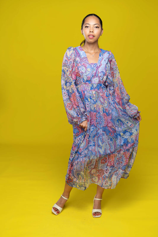 SB Floral Print Maxi Midi Dress