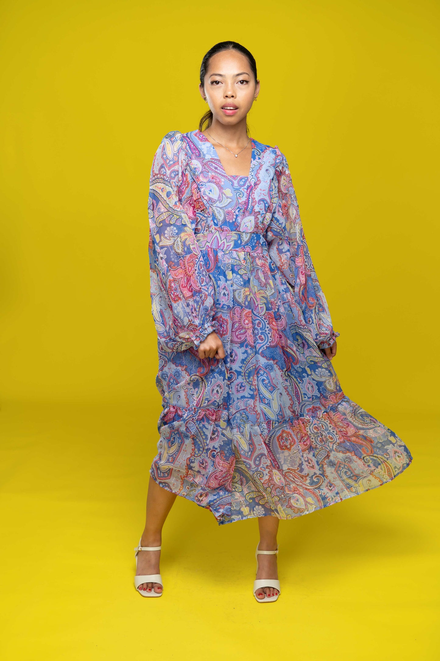 SB Floral Print Maxi Midi Dress