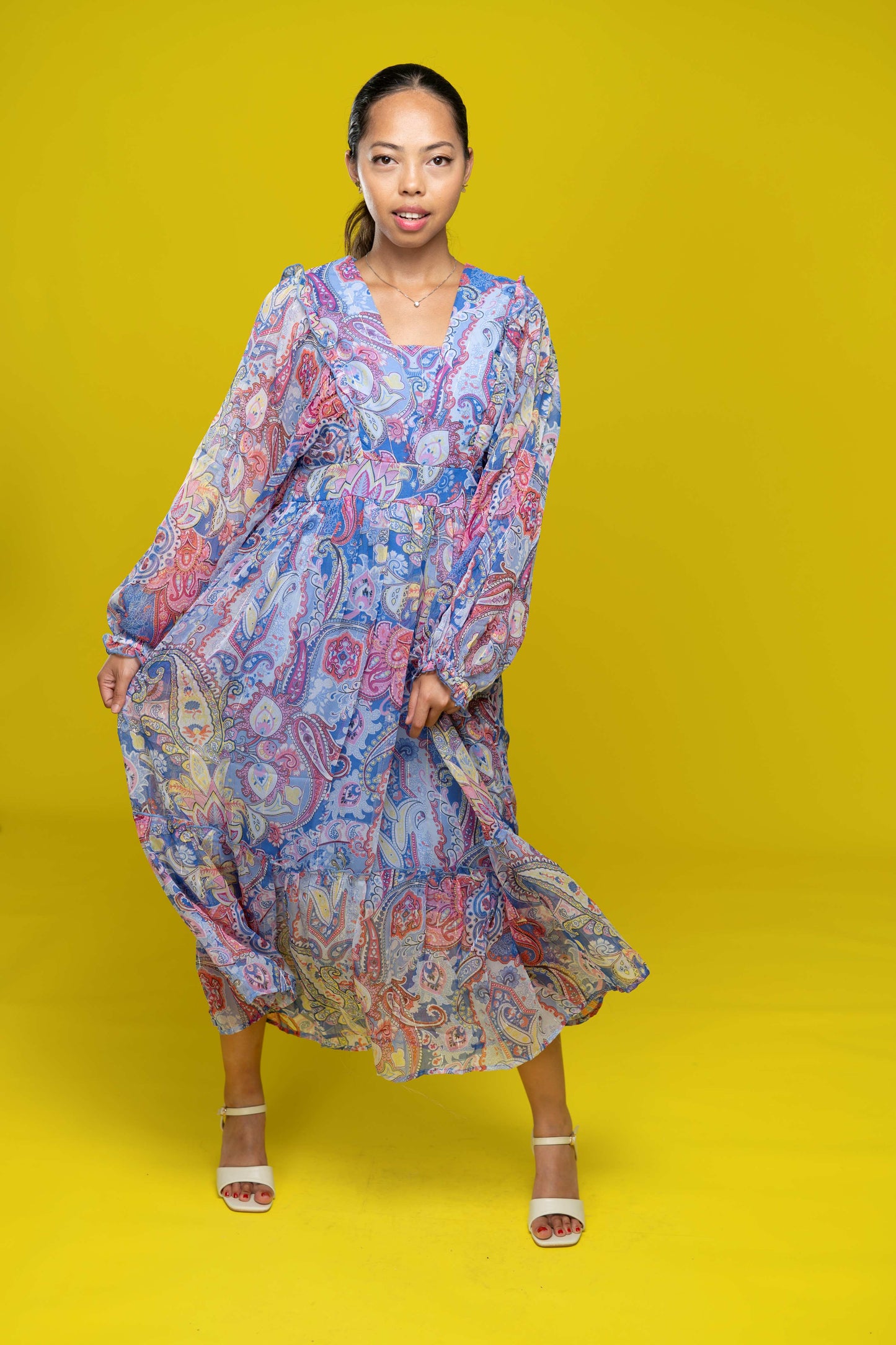SB Floral Print Maxi Midi Dress