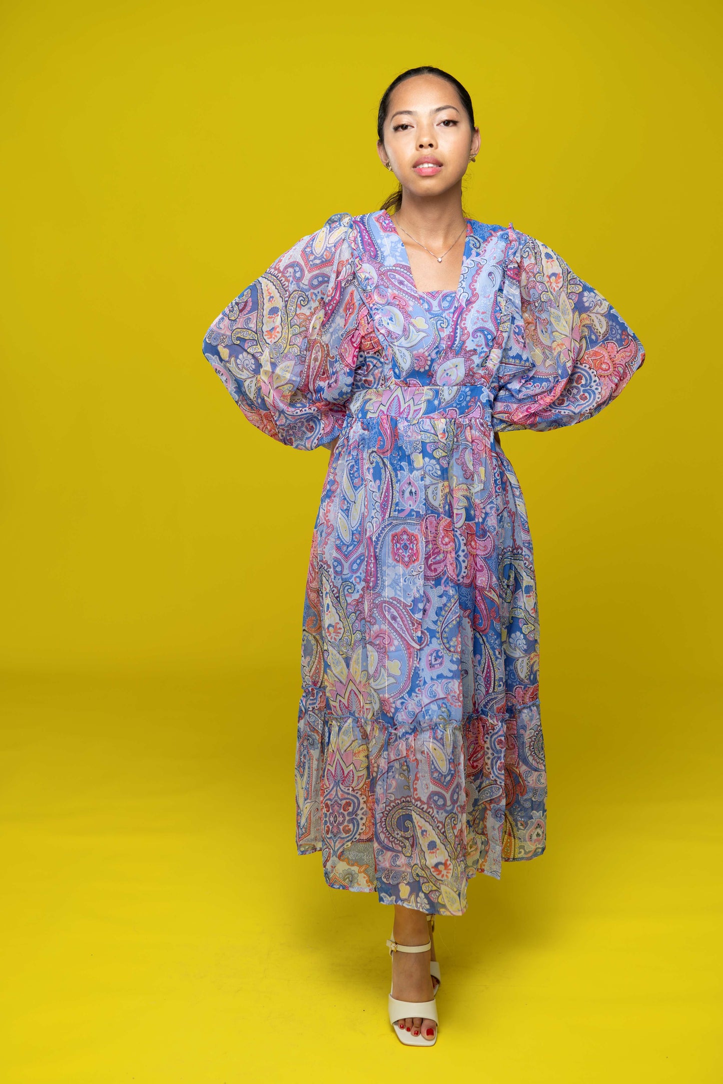 SB Floral Print Maxi Midi Dress