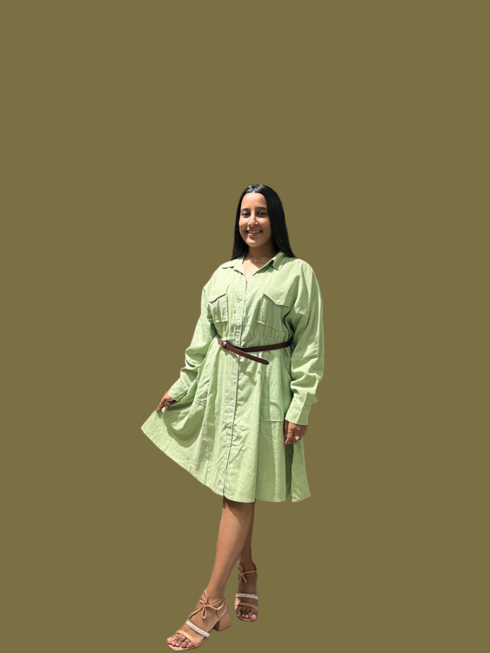 SB Women Shirt Midi Dress