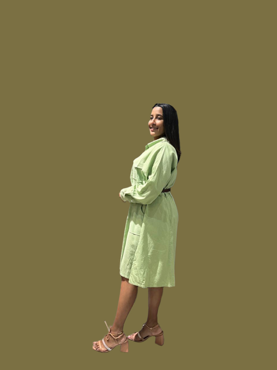 SB Women Shirt Midi Dress