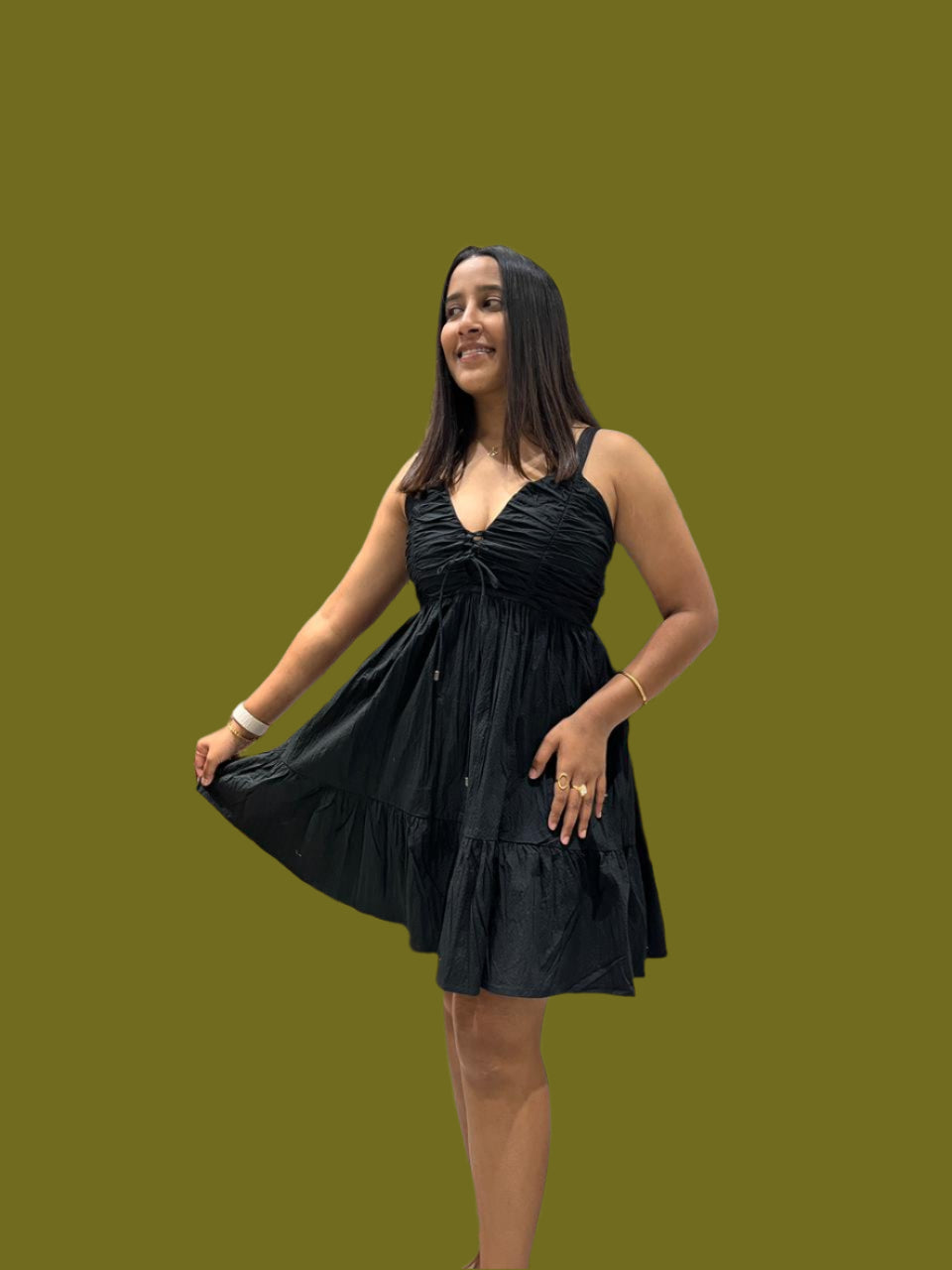 SB Pure Black A-Line dress