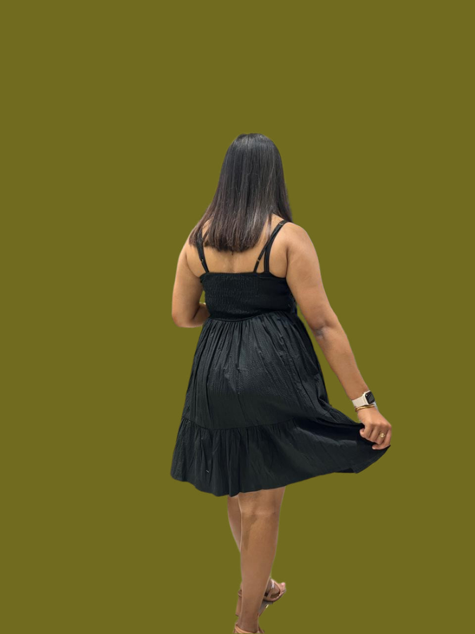 SB Pure Black A-Line dress